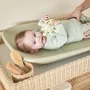Saltea de infasat, Nattou, Softy, Moale, Utilizabil si fara husa, Design ergonomic, Spuma PU, 70x50x10 cm, Fara BPA, 0 luni+, Green - 5