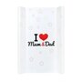 Saltea de infasat, New Baby, I love mum and dad, 50x70, Din material plastic rezistent la apa, Fara substante nocive, 0 luni+, White - 1