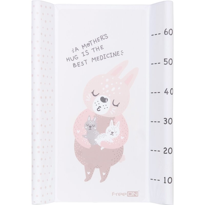 Saltea de infasat cu taliometru, Soft Love, FreeON, 70 x 50 cm, Bunny