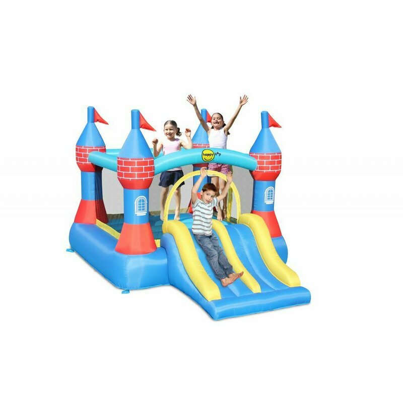 Happy hop - spatiu de joaca gonflabil castel cu tobogan dublu