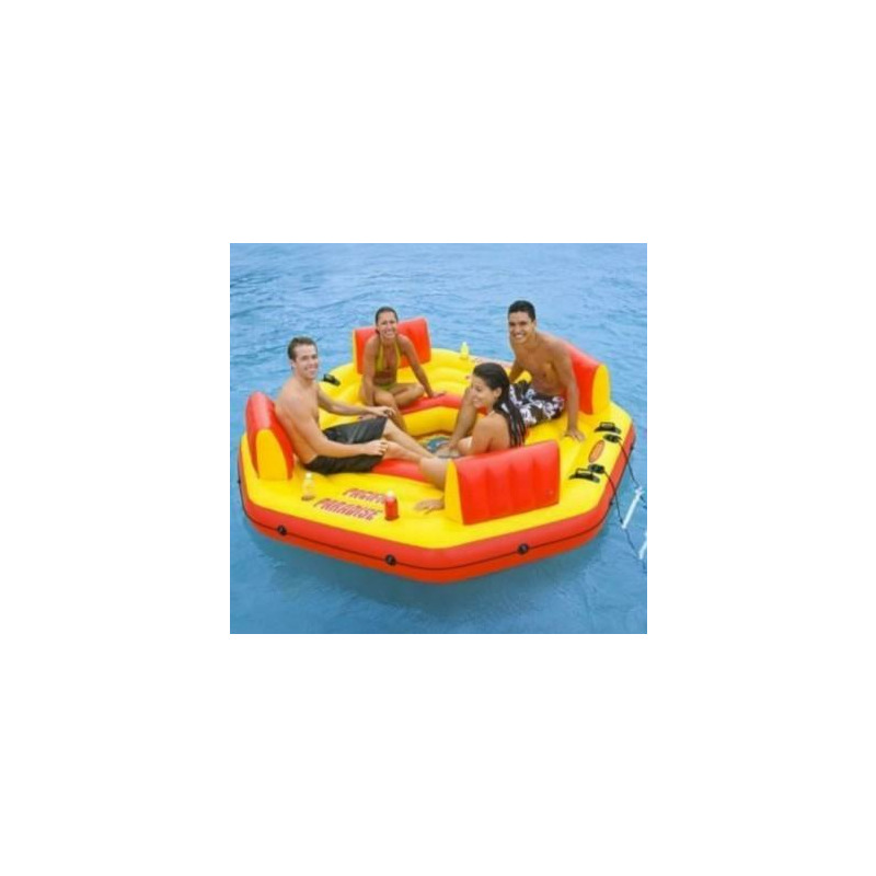 Saltea gonflabila pentru mare sau piscina, insula de familie, intex 58286, pentru 4 persoane