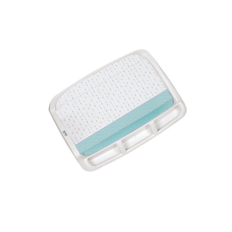 Brevi - saltea de infasat tablet, alb/albastru