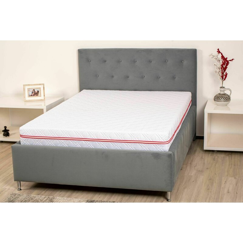 Somnart - saltea ortopedica 140x200x17 cm, 15+2cm spuma poliuretanica cu memorie, husa detasabila cu fermoar, fermitate medie