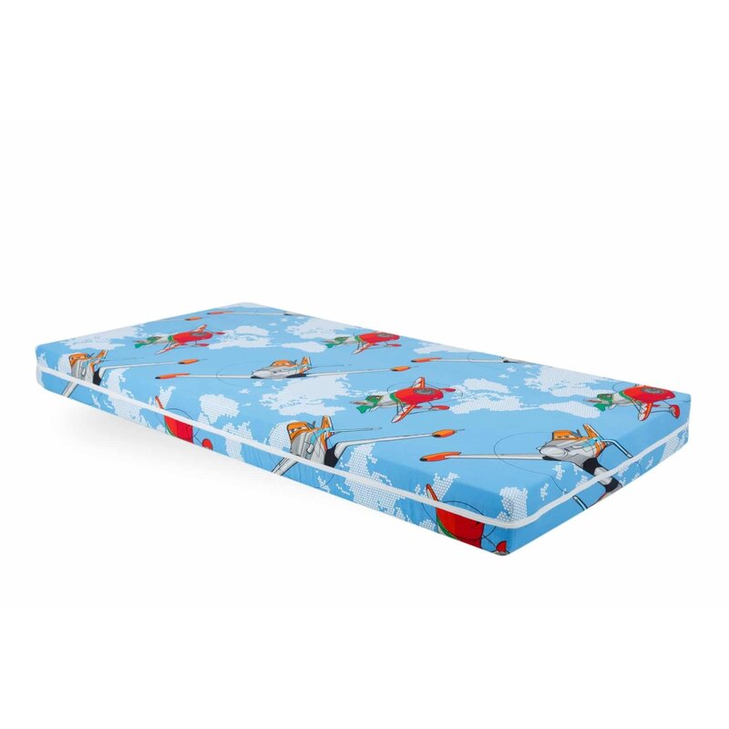 Somnart - saltea pat ortopedica cu husa protectie impermeabila pentru bebelusi si copii model aviator 60x120