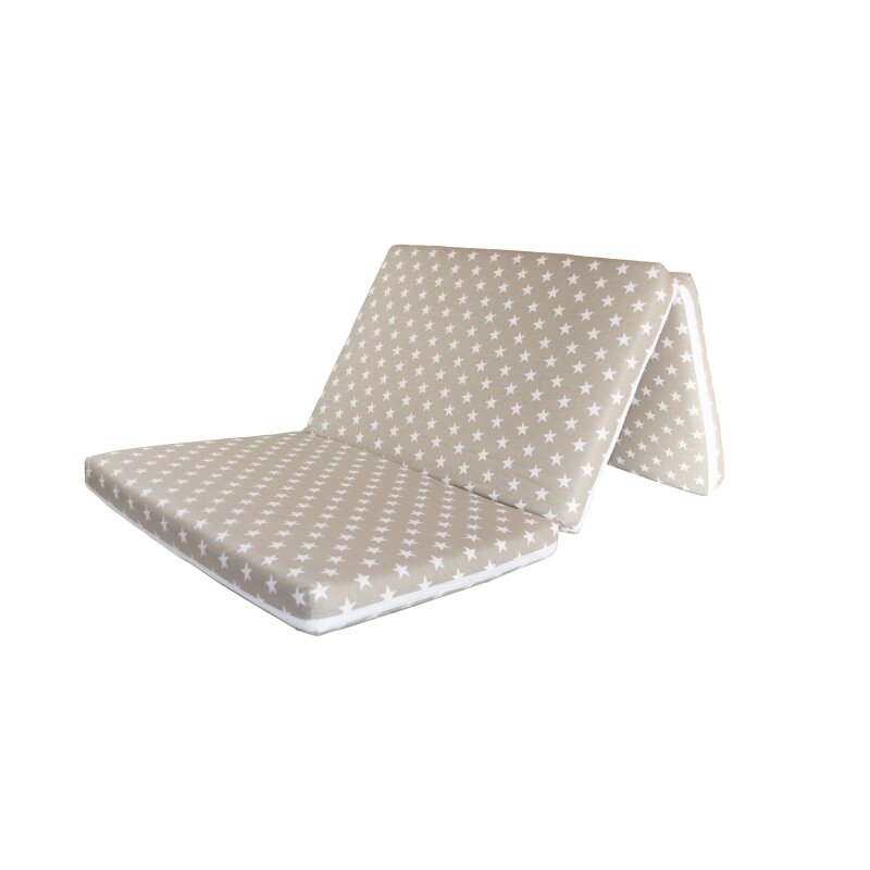 Mykids - saltea pliabila pentru patut stars, 120x60 cm, 5 cm spuma, bej