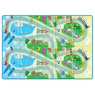 Sobble - Covoras de joaca Asian Train Tour Pliabila, Eco-friendly, 200x140 cm, Multicolor