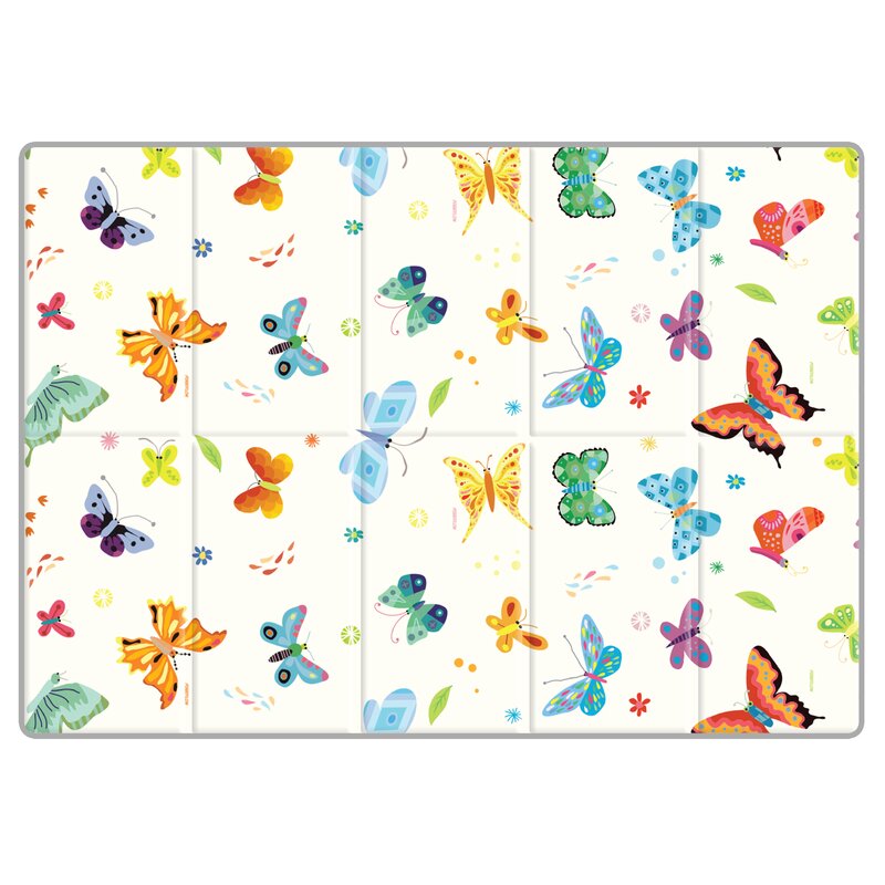 Sobble - covoras de joaca butterfly world pliabila, eco-friendly, 200x140 cm, multicolor