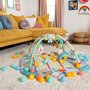 Salteluta interactiva, Bright Starts, 5 in 1, Cu arcada jucarii detasabila si bile, 5 moduri de joaca, 111x100x46 cm, 0 luni+, Albastru - 13