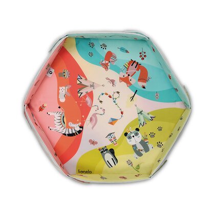 Lionelo - Salteluta interactiva Jenny cu jucarii, 130x130 cm, Conform cu standardul european de securitate EN71, Multicolor