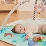 Salteluta interactiva, Lionelo, Anika, 8 jucarii senzoriale, detasabile, fosnaitoare, logopedice, Lavabila la masina, Husa din bambus, 116x112 cm, Multicolor - 7