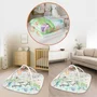 Salteluta interactiva, Lionelo, Anika, 8 jucarii senzoriale, detasabile, fosnaitoare, logopedice, Lavabila la masina, Husa din bambus, 116x112 cm, Multicolor - 15