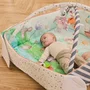 Salteluta interactiva, Lionelo, Anika, 8 jucarii senzoriale, detasabile, fosnaitoare, logopedice, Lavabila la masina, Husa din bambus, 116x112 cm, Multicolor - 17