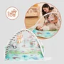Salteluta interactiva, Lionelo, Anika, 8 jucarii senzoriale, detasabile, fosnaitoare, logopedice, Lavabila la masina, Husa din bambus, 116x112 cm, Multicolor - 19