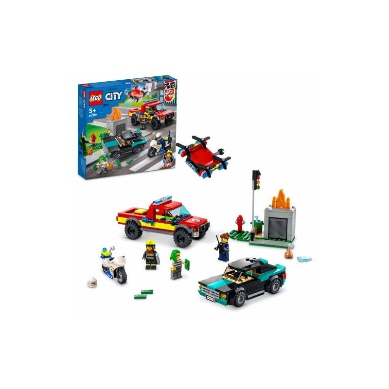 Lego - salvarea de incendiu si urmarirea politiei