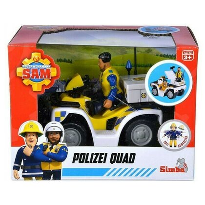 Simba - ATV Police , Pompierul Sam,  Cu figurina