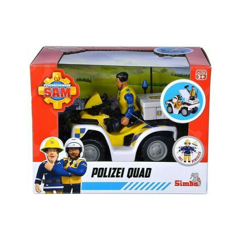 Simba - atv police , pompierul sam, cu figurina