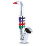 Saxofon, Bontempi, Cu 4 clape colorate, Pentru micii cantareti, 37x14x6,9 cm, 36 luni+, Silver - 2