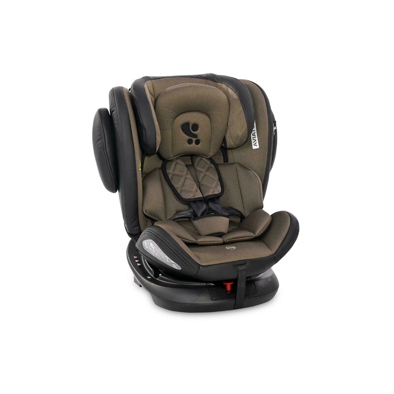 Lorelli - scaun auto aviator spatar reglabil, protectie laterala, rotire 360 grade fossil, 0-36 kg, cu isofix, bej