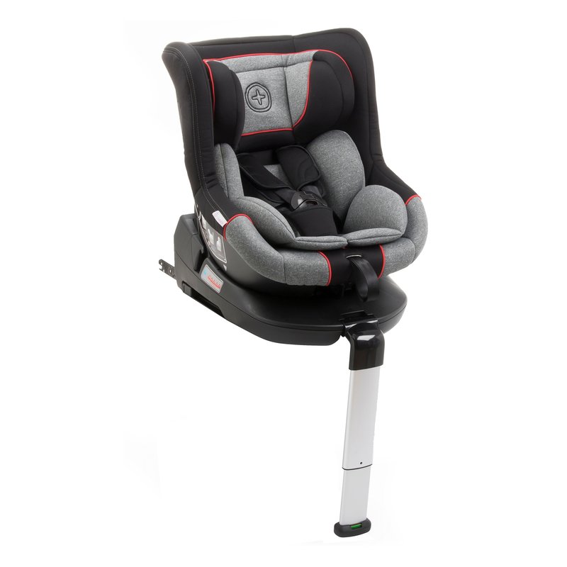 Babyauto - scaun auto copii more lennox, rotativ 360 grade, cu isofix, 0-18 kg, gri/rosu
