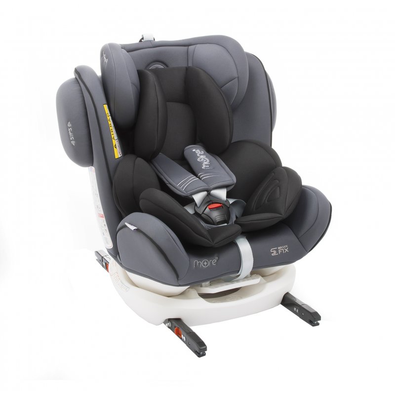 Babyauto - scaun auto copii more werdu plus, cu sistem dual isofix, 0-36 kg, gri/negru