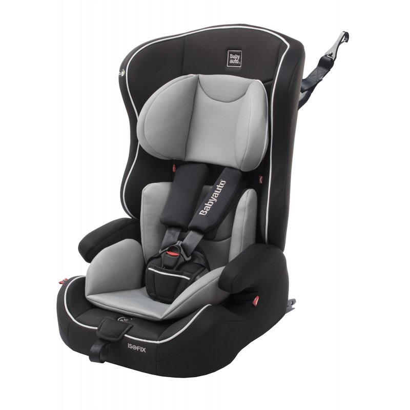 Babyauto - Scaun auto copii Nico Fix, cu Isofix, 9-36 kg, Negru/Gri