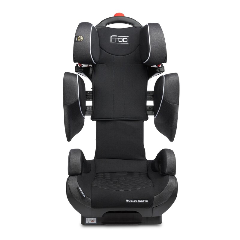 Caretero - Scaun auto Frodi Grafit Spatar reglabil, Protectie laterala, 15-36 Kg, cu Isofix
