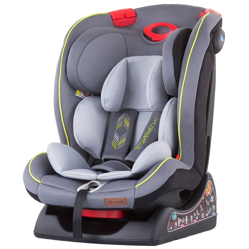 Chipolino - scaun auto trax relax spatar reglabil, protectie laterala asphalt, 0-25 kg, gri/negru