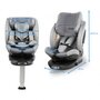 scaun auto cu isofix kidwell gocar, grupa 40-135 cm, i-size, omologare r129 - gri - 7