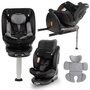 scaun auto cu isofix kidwell gocar, grupa 40-135 cm, i-size, omologare r129 - negru-gri - 2