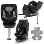 scaun auto cu isofix kidwell gocar, grupa 40-135 cm, i-size, omologare r129 - negru-gri - 2