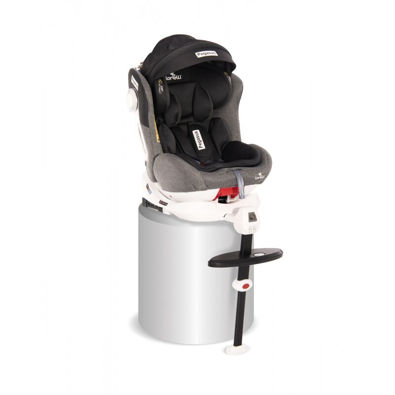 Scaun auto pegasus spatar reglabil, protectie laterala, rotire 360 grade, 0-36 kg, cu isofix, negru