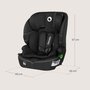 Scaun auto i-Size, Lionelo, Billy , 76 - 150 cm, 1/2/3, Isofix + top tether, Tetiera reglabila in 10 pozitii, Insertie ergonomica, Tapiterie lavabila, Testat la impact, Baza lata, Conform cu R129, Negru - 27