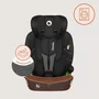 Scaun auto i-Size, Lionelo, Billy , 76 - 150 cm, 1/2/3, Isofix + top tether, Tetiera reglabila in 10 pozitii, Insertie ergonomica, Tapiterie lavabila, Testat la impact, Baza lata, Conform cu R129, Negru - 19