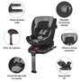 Scaun auto iSize 40-150 cm C Vigo Diamond black+Coccolle oglinda auto rear-facing - 7