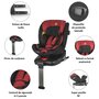 Scaun auto iSize 40-150 cm C Vigo Poppy red+Coccolle oglinda auto rear-facing - 7