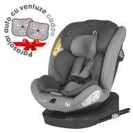 Scaun auto iSize 40-150 cm Coccolle Nyota Moonlit grey+Coccolle Parasolar auto cu ventuze