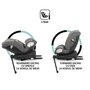 Scaun auto iSize 40-150 cm Coccolle Sidra Diamond black + Coccolle protectie bancheta auto mica - 3