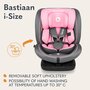 Scaun auto, Lionelo, Bastiaan i-Size, 4 in 1, Protectie laterala, Cu spatar inclinabil in 4 pozitii, Cu tetiera reglabila in 7 pozitii, Rotire 360 grade, Top Tether, 0-36 Kg, 40-150 cm, Cu Isofix, Conform cu ECE R129/03, Roz deschis - 24