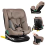 Scaun auto, Lionelo, Bastiaan One i-Size, 4 in 1, Protectie laterala, Cu spatar inclinabil in 4 pozitii, Cu tetiera reglabila in 13 pozitii, Rotire 360 grade, Top Tether, 0-36 Kg, 40-150 cm, Cu Isofix, Conform cu ECE R129, Bej