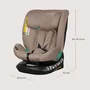 Scaun auto, Lionelo, Bastiaan One i-Size, 4 in 1, Protectie laterala, Cu spatar inclinabil in 4 pozitii, Cu tetiera reglabila in 13 pozitii, Rotire 360 grade, Top Tether, 0-36 Kg, 40-150 cm, Cu Isofix, Conform cu ECE R129, Bej - 55
