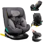 Scaun auto, Lionelo, Bastiaan One i-Size, 4 in 1, Protectie laterala, Cu spatar inclinabil in 4 pozitii, Cu tetiera reglabila in 13 pozitii, Rotire 360 grade, Top Tether, 0-36 Kg, 40-150 cm, Cu Isofix, Conform cu ECE R129, Gri