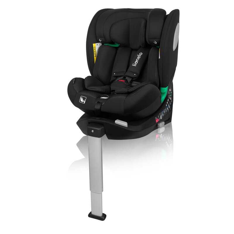 Scaun auto, Lionelo, Braam Air, i-Size, 0-36 Kg, 40-150 cm, Cu isofix si picior de fixare, Protectie laterala, Rotire 360 grade, Ajustare spatar in 5 pozitii, Tetiera reglabila in 14 trepte, Tehnologie de ventilatie Air Flow, Conform cu R129, Gri