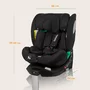 Scaun auto, Lionelo, Braam Air, i-Size, 0-36 Kg, 40-150 cm, Cu isofix si picior de fixare, Protectie laterala, Rotire 360 grade, Ajustare spatar in 5 pozitii, Tetiera reglabila in 14 trepte, Tehnologie de ventilatie Air Flow, Conform cu R129, Gri - 33
