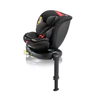 Scaun auto, Lionelo, i-Size Navy, 0-36 Kg, 40-150 cm, Cu isofix si picior de fixare, Protectie laterala, Rotire 360 grade, Ajustare spatar in 4 pozitii, Tetiera reglabila in 11 trepte, Conform cu R129, Negru/Rosu