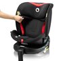Scaun auto, Lionelo, i-Size Navy, 0-36 Kg, 40-150 cm, Cu isofix si picior de fixare, Protectie laterala, Rotire 360 grade, Ajustare spatar in 4 pozitii, Tetiera reglabila in 11 trepte, Conform cu R129, Negru/Rosu - 20