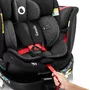 Scaun auto, Lionelo, i-Size Navy, 0-36 Kg, 40-150 cm, Cu isofix si picior de fixare, Protectie laterala, Rotire 360 grade, Ajustare spatar in 4 pozitii, Tetiera reglabila in 11 trepte, Conform cu R129, Negru/Rosu - 22