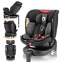Scaun auto, Lionelo, i-Size Navy, 0-36 Kg, 40-150 cm, Cu isofix si picior de fixare, Protectie laterala, Rotire 360 grade, Ajustare spatar in 4 pozitii, Tetiera reglabila in 11 trepte, Conform cu R129, Negru/Rosu - 33