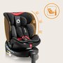 Scaun auto, Lionelo, i-Size Navy, 0-36 Kg, 40-150 cm, Cu isofix si picior de fixare, Protectie laterala, Rotire 360 grade, Ajustare spatar in 4 pozitii, Tetiera reglabila in 11 trepte, Conform cu R129, Negru/Rosu - 35