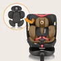 Scaun auto, Lionelo, i-Size Navy, 0-36 Kg, 40-150 cm, Cu isofix si picior de fixare, Protectie laterala, Rotire 360 grade, Ajustare spatar in 4 pozitii, Tetiera reglabila in 11 trepte, Conform cu R129, Negru/Rosu - 36