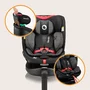 Scaun auto, Lionelo, i-Size Navy, 0-36 Kg, 40-150 cm, Cu isofix si picior de fixare, Protectie laterala, Rotire 360 grade, Ajustare spatar in 4 pozitii, Tetiera reglabila in 11 trepte, Conform cu R129, Negru/Rosu - 41